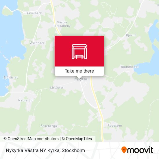 Nykyrka Västra NY Kyrka map