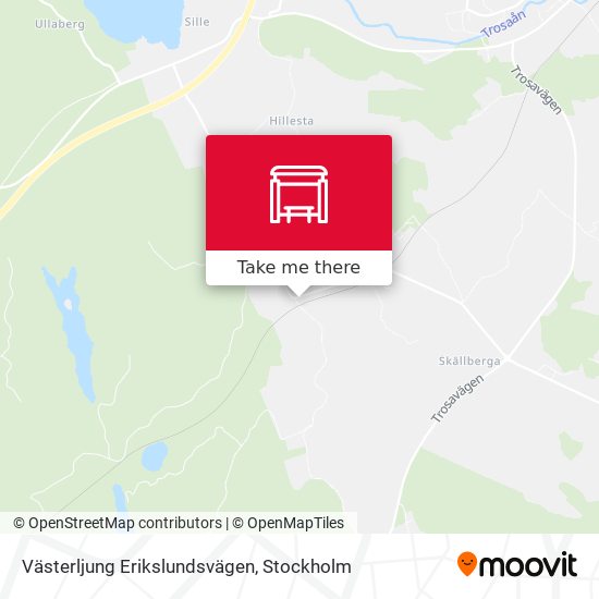 Västerljung Erikslundsvägen map
