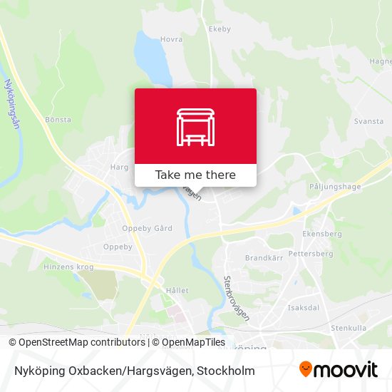 Nyköping Oxbacken/Hargsvägen map