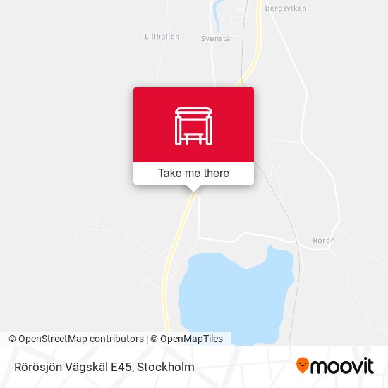 Rörösjön Vägskäl E45 map