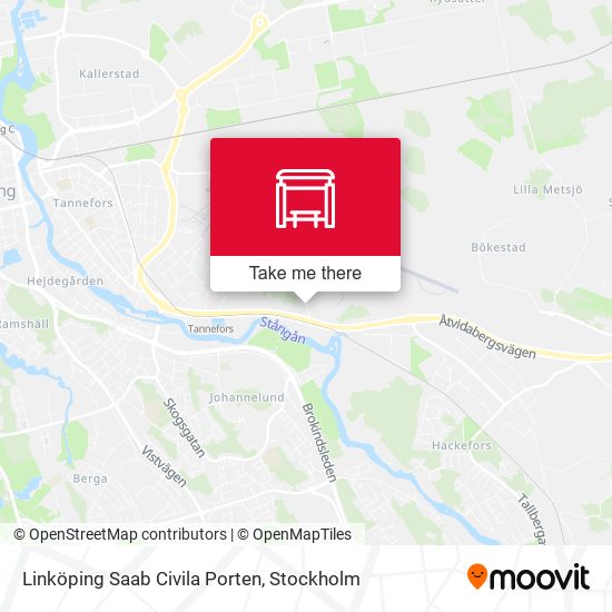 Linköping Saab Civila Porten map