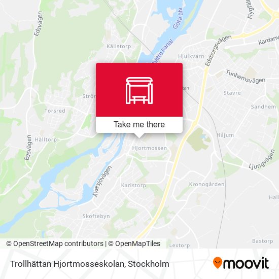 Trollhättan Hjortmosseskolan map