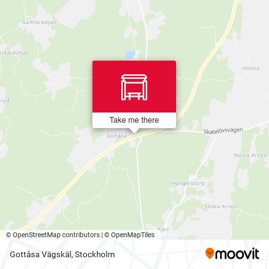 Gottåsa Vägskäl map