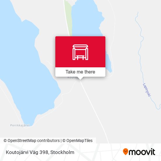 Koutojärvi Väg 398 map