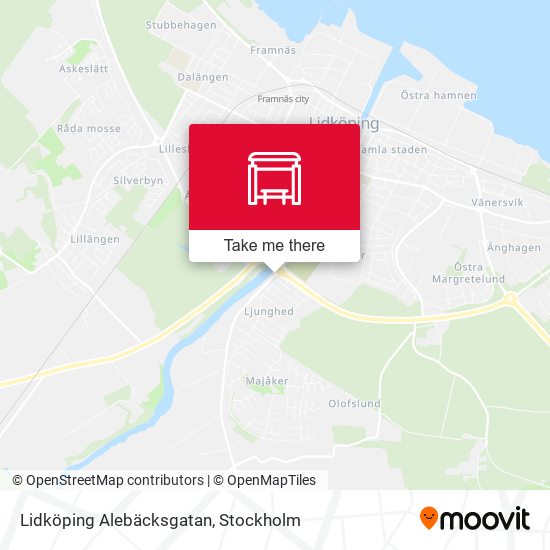 Lidköping Alebäcksgatan map