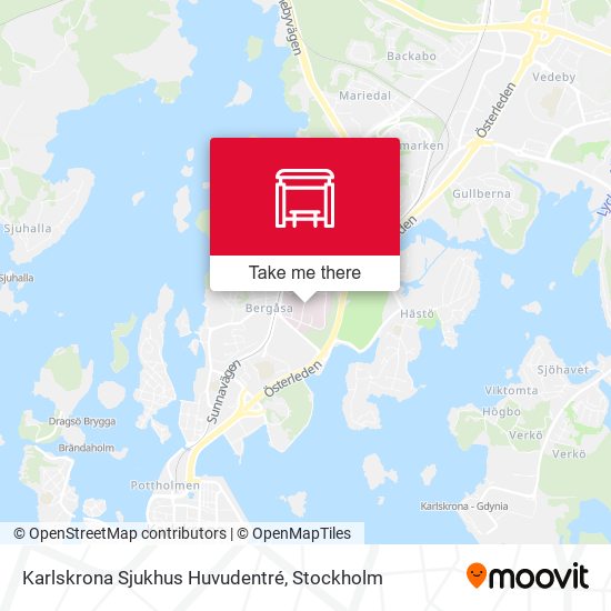 Karlskrona Sjukhus Huvudentré map