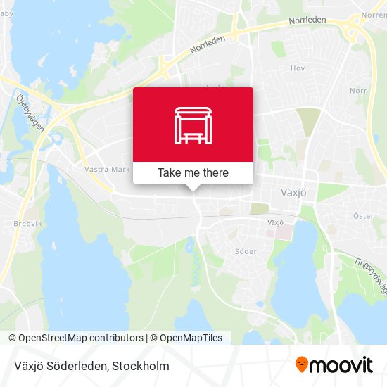 Växjö Söderleden map