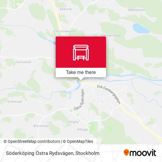 Söderköping Östra Rydsvägen map