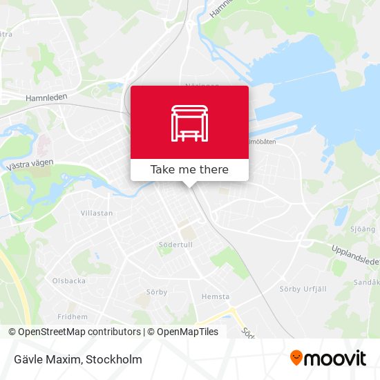 Gävle Maxim map