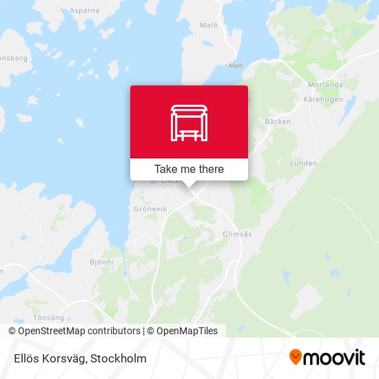 Ellös Korsväg map