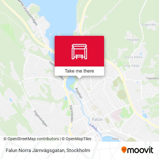 Falun Norra Järnvägsgatan map