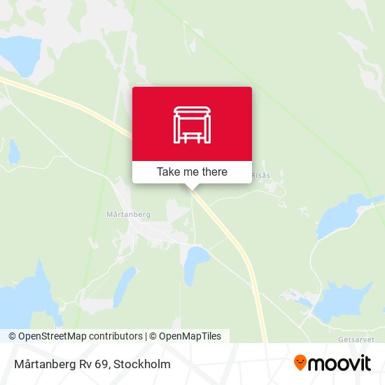 Mårtanberg Rv 69 map