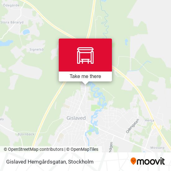 Gislaved Hemgårdsgatan map