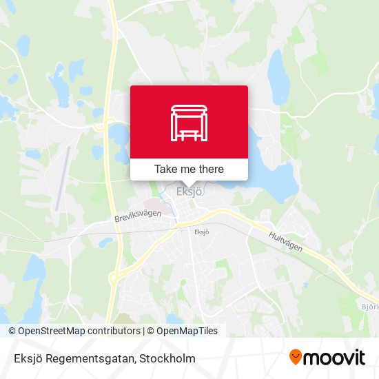 Eksjö Regementsgatan map