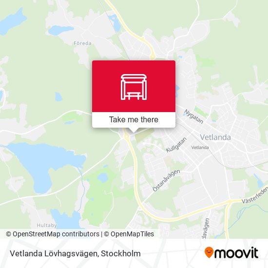 Vetlanda Lövhagsvägen map