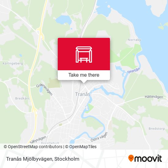 Tranås Mjölbyvägen map