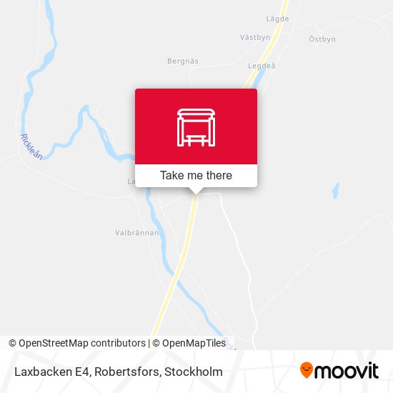 Laxbacken E4, Robertsfors map