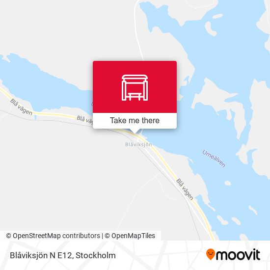 Blåviksjön N E12 map