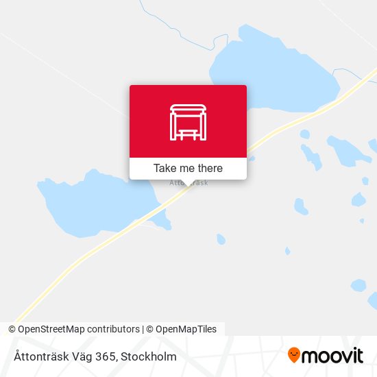 Åttonträsk Väg 365 map