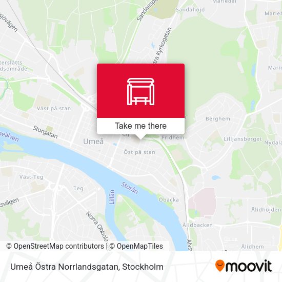 Umeå Östra Norrlandsgatan map