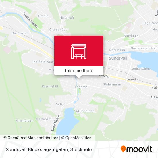Sundsvall Bleckslagaregatan map