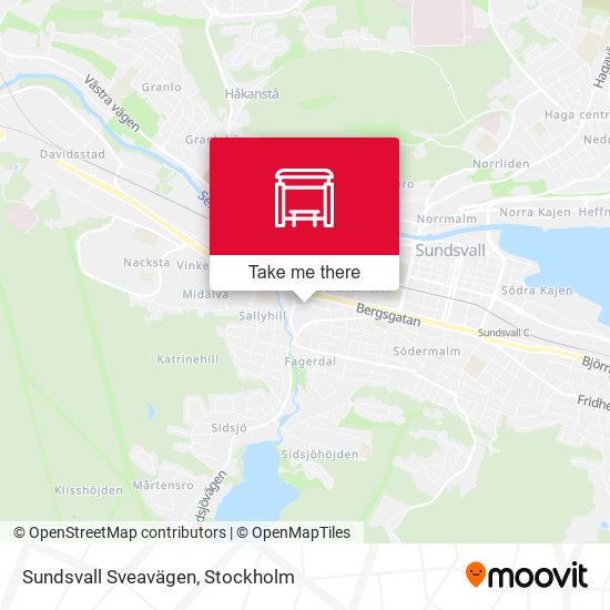 Sundsvall Sveavägen map