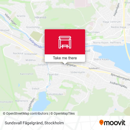 Sundsvall Fågelgränd map