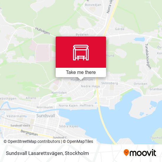 Sundsvall Lasarettsvägen map