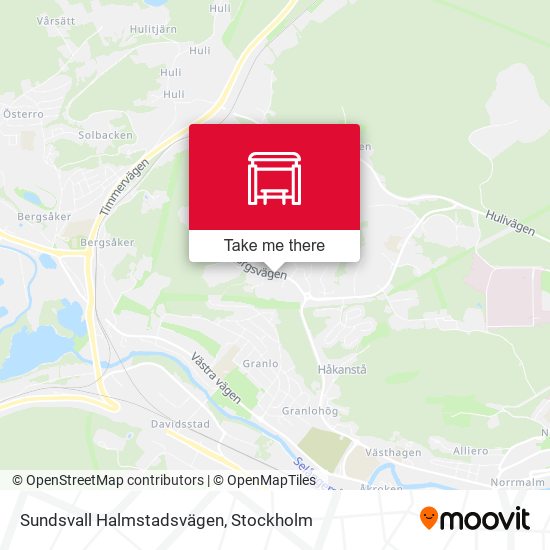 Sundsvall Halmstadsvägen map