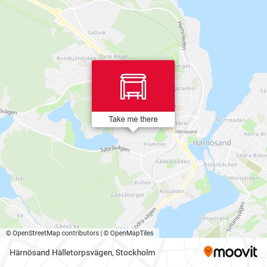 Härnösand Hälletorpsvägen map