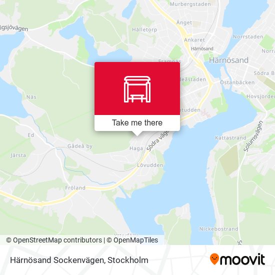 Härnösand Sockenvägen map
