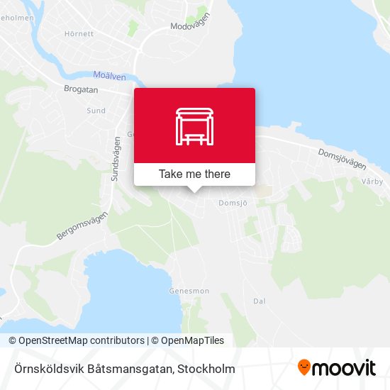 Örnsköldsvik Båtsmansgatan map
