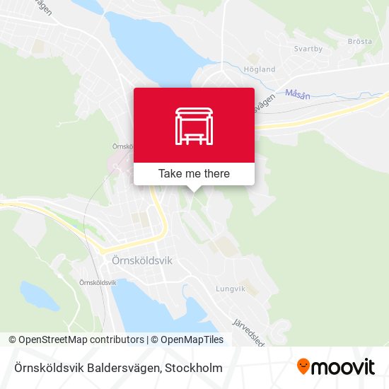 Örnsköldsvik Baldersvägen map