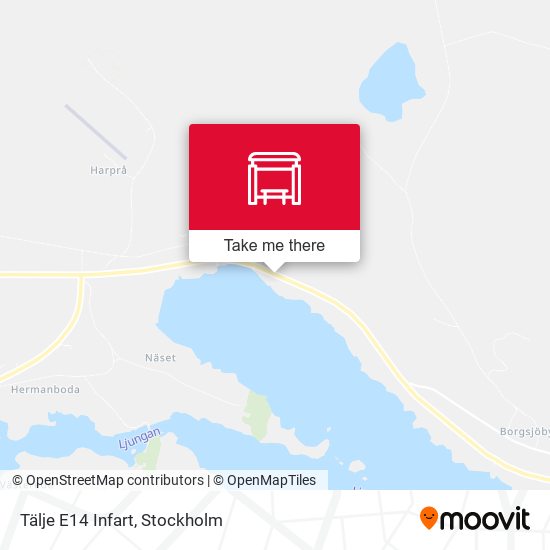 Tälje E14 Infart map