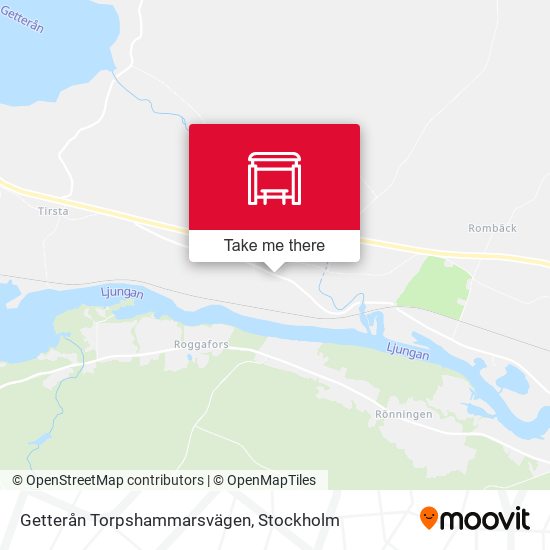 Getterån Torpshammarsvägen map