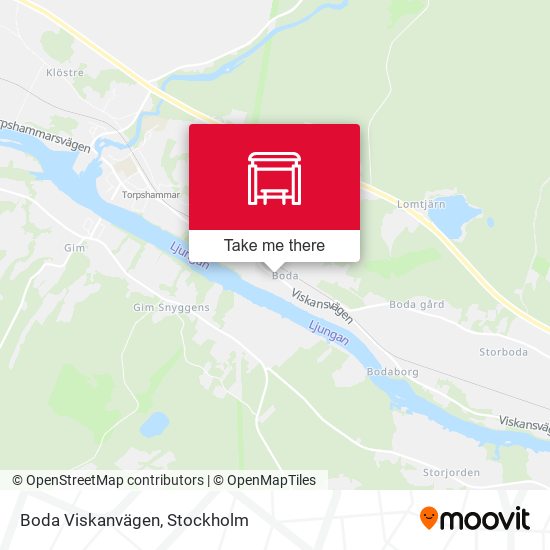 Boda Viskanvägen map