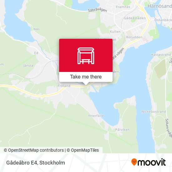Gådeåbro E4 map