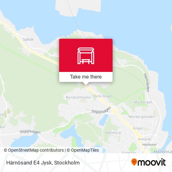 Härnösand E4 Jysk map