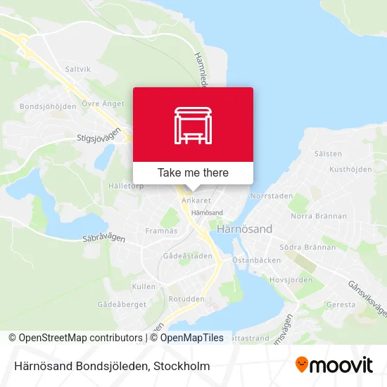 Härnösand Bondsjöleden map