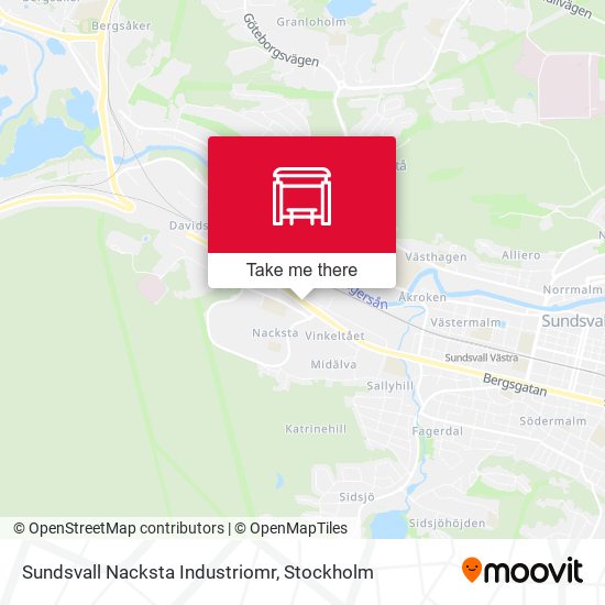 Sundsvall Nacksta Industriomr map