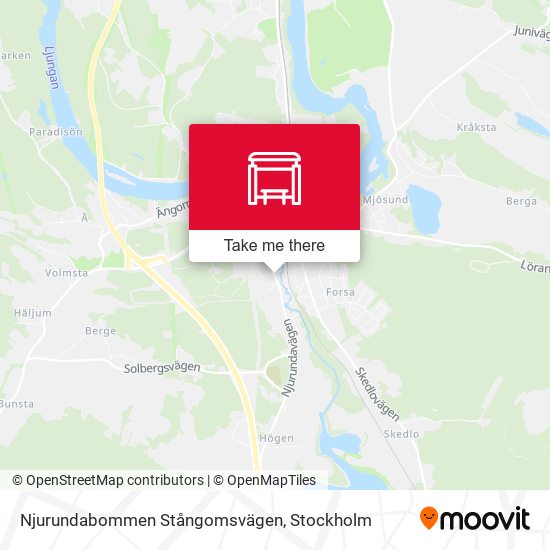 Njurundabommen Stångomsvägen map