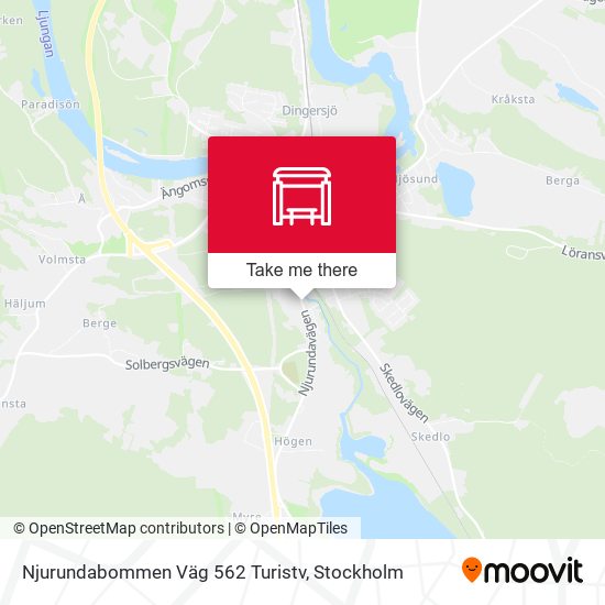 Njurundabommen Väg 562 Turistv map