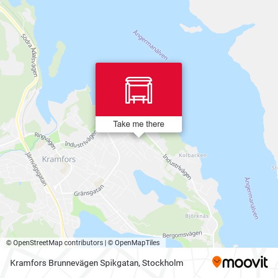 Kramfors Brunnevägen Spikgatan map