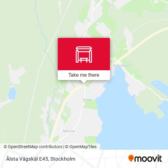 Ålsta Vägskäl E45 map
