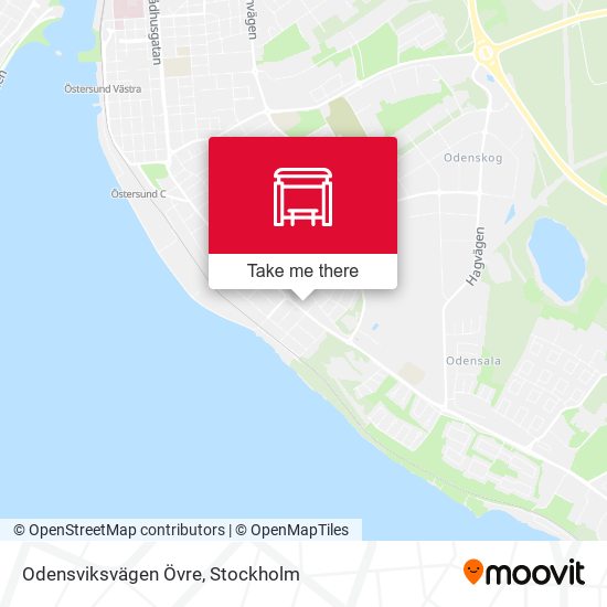 Odensviksvägen Övre map