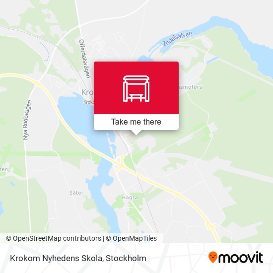 Krokom Nyhedens Skola map