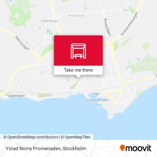Ystad Norra Promenaden map