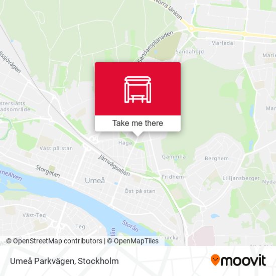 Umeå Parkvägen map