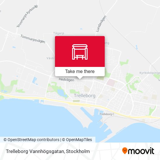 Trelleborg Vannhögsgatan map