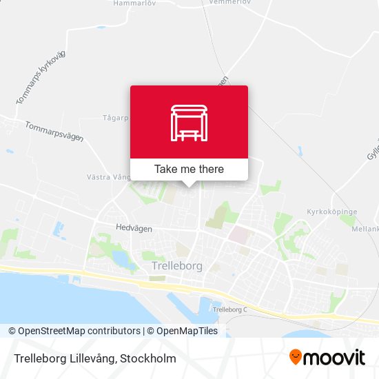 Trelleborg Lillevång map